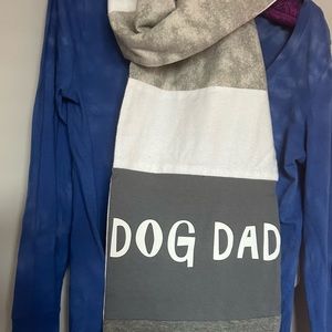 Handmade dog dad flannel scarf repurposed tee